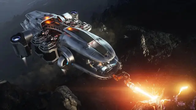 MISC Prospector DAWNFALL en fracturation d’astéroïde — minage vaisseau